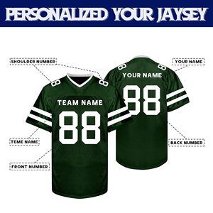 Jersey de Fútbol Americano de Fábrica, Malla de Poliéster, Diseño Dazzle DTF, Marca Privada OEM, Cuello en V, Uniforme Profesional Duradero - Product Image 2