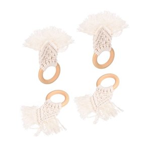 Anneau de serviette en macramé avec logo personnalisé, fait main, décoration de table de Noël pour table à manger et décoration de mariage, tapis de serviette - Product Image 4