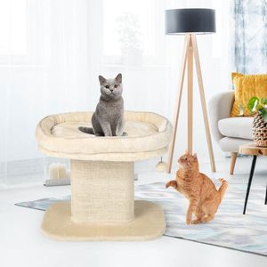 หอคอยต้นไม้สำหรับแมวที่ทันสมัยมีเสาขนาดใหญ่และแผ่นเกาป่านศรนารายณ์ - Product Image 3