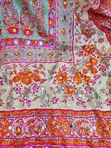 Wholesale Clothing Colorful Mirror Work Silk <b>Shawl</b> | scarves <b>shawls</b> & hijab Traditional Handmade Embroidered <b>Women</b>’s Scarf Set's - Product Image 5