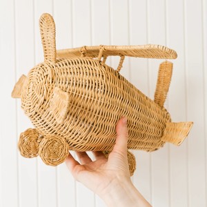 Natural rattan <b>aeroplane</b> miniature <b>toy</b> planes <b>aeroplanes</b> for children play & nursery decor - Product Image 6