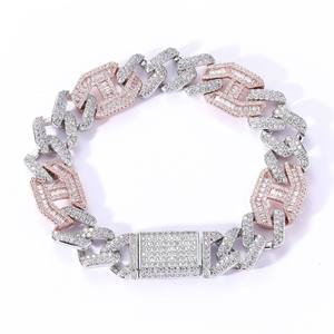 Indian Manufacture <b>Iced</b> <b>Out</b> Hip Hop Diamond Cuban <b>Chain</b> Necklace 14K Gold Luxury Custom Jewelry Men Available Export Price - Product Image 1