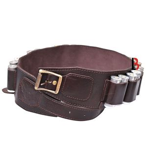 Cowhide Leather Waist Belt Holster with 12 Shell Pockets Durable Vintage Style Casual Belt for Hunting and Outdoor Use - Product Image 4