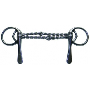 Bocado de caballo tipo snaffle con boca suave, de alambre trenzado veterinario, tipo media cuchara, de acero inoxidable. Se ofrecen varios tipos de bocados. - Product Image 3