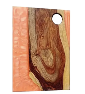 Planche à fromage en bois d'acacia et résine personnalisable avec logo, best-seller, pour restaurants, écologique, passe au lave-vaisselle, légère et durable - Product Image 5