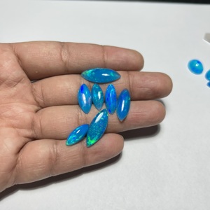 Ópalo Azul Etíope Genuino, Gema Suelta con Claridad y Destello de Fuego Arcoíris, Ópalo de Fuego Welo para Joyería, Ópalo en Forma de Marquesa - Product Image 5