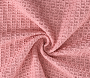 Linge de table rose en tissu gaufré, lavable, fabriqué en tissu gaufré 100% coton - Product Image 4