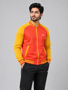 Men Compact Varsity <b>Jacket</b> Stylish Baseball Letterman Bomber Lightweight Breathable Comfortable <b>Canvas</b> Hooded Reversible - Product Image 3