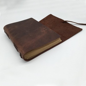 Vintage <b>Leather</b> <b>Bound</b> Journals Handmade Rustic Finish Alloy Unlined <b>Leather</b> Craft Paper 300 Pages Soft <b>Leather</b> <b>Book</b> for Men - Product Image 2