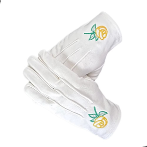 Masonic Regalia Soft Cotton <b>Gloves</b> 100% Cotton Custom Embroidered Logo Hot Sales for Winter Outdoor Daily Life - Product Image 5