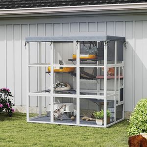 Recinto Premium per Gatti con Amaca, Gabbia e Cuccia Confortevole per Animali Domestici - Product Image 1