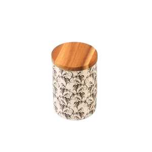Premium Contemporary Kitchen <b>Storage</b> <b>Box</b> <b>with</b> Wooden <b>Lid</b> for Pantry Organization and Countertop Home <b>Decor</b> - Product Image 2