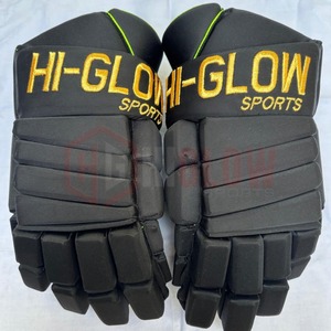 ถุงมือฮอกกี้น้ำแข็ง Hi-Glow Sports สีสันปรับแต่งได้ หนัง คาร์บอนไฟเบอร์ กันน้ำ ทนทาน อุปกรณ์ป้องกันสำหรับผู้ใหญ่ ปักโลโก้ - Product Image 1