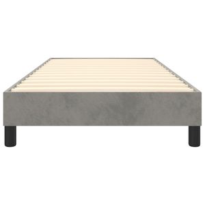 Estructura de cama doble estadounidense de terciopelo gris claro sin colchón-Producto de cama con funda - Product Image 5