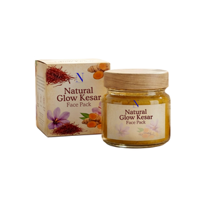 Masque facial éclaircissant au safran naturel Kesar pour une peau éclatante, soin du teint et uniformisation du teint - Product Image 1