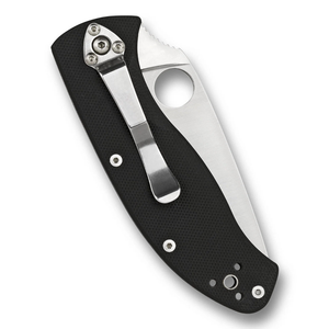 Navajas Plegables con Empuñadura Negra y Hoja Plateada de Corte Liso, Orificio Circular para el Pulgar, Mecanismo de Apertura Suave y Clip Portátil - Product Image 4