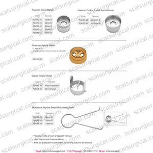 Cortador de Marcadores de Areola Freeman, Instrumento de Cirugía Plástica de Acero Inoxidable Chapado en Oro, Herramienta Quirúrgica OEM para Marcadores de Areola - Product Image 6
