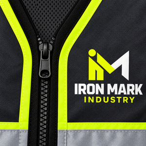 เสื้อกั๊กนิรภัยสะท้อนแสงแบบมองเห็นได้ชัดเจน ยี่ห้อ Iron Mark สำหรับทุกเพศทุกวัย ชุดทำงานแบบ Hi Vis ได้รับการรับรองมาตรฐาน CE พร้อมระบบตรวจจับเข็ม และโลโก้พิมพ์สกรีน - Product Image 3