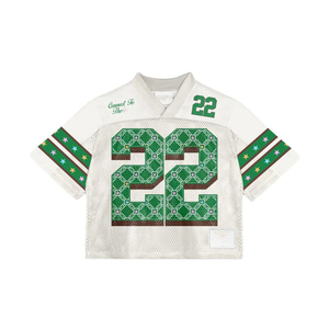 เสื้อฟุตบอลแขนสั้นคอวีแบบยูนิเซ็กซ์หมายเลข 23 NOUUUU พิมพ์ลายด้วยความร้อน ระบายอากาศได้ดี ดูดซับความชื้น 100% - Product Image 1