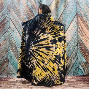 2025 nuevo producto mano Tie Dye Kimono chaqueta vacaciones Boho Loose Fit chaqueta ropa de playa cubrir vacaciones de verano mujeres Kimono Robe - Product Image 2
