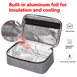 Nueva Lonchera Aislada de Pequeña Capacidad, Bolsa de Almuerzo de Tela Oxford Gruesa con Bolsa de Hielo para Estudiantes y Trabajadores de Oficina, Ideal para Picnics - Product Image 5