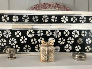 Bone Inlay Resin Handmade Polished Jewelry Packaging <b>Box</b> by Artisan Craft for Gifting Necklaces Rings <b>Earrings</b> - Product Image 4