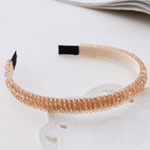 Diadema Rosa con Pedrería de Hemasa Fashions, Ajustable, Acolchada, Decorativa, Estilo Dulce, Accesorio para el Cabello, Uso Diario para Mujeres, 10 cm - Product Image 3