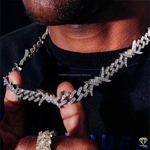 <b>Iced</b> <b>Out</b> Moissanite Diamond in 925 Sterling Silver Cuban Link <b>Chain</b> Hip Hop Miami Style Necklace Luxury - Product Image 5