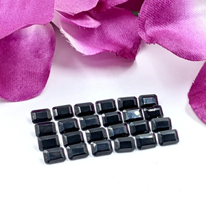 Cuentas facetadas octogonales de espinela negra de calidad AAA, 6*4 mm, 7*5 mm, 100% piedra preciosa natural para la fabricación de joyería a precio de mayorista. - Product Image 5