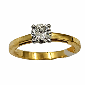 Anillo solitario elegante de un solo diamante natural para mujer, perfecto para bodas, compromisos y fiestas, Joyería de diamantes de oro atemporal - Product Image 1