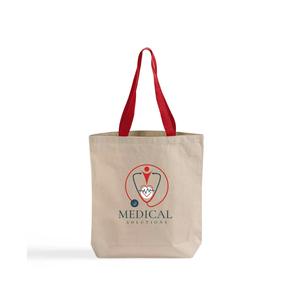 Sac fourre-tout à soufflet en coton recyclé imprimé |   Sac de courses réutilisable naturel |   Sacs promotionnels avec logo personnalisé pour les acheteurs en gros - Product Image 2