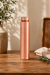 Botella de Agua de Cobre Puro Hecha a Mano de 950 ml, Diseño Clásico, Tapa Hermética, Ecológica, Reutilizable, Ideal para Viajes y Gimnasio - Product Image 2