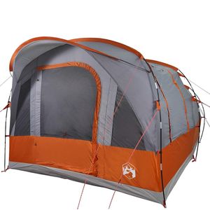Carpa de Camping Impermeable Gris y Naranja para 3 Personas, Tipo Túnel - Product Image 2