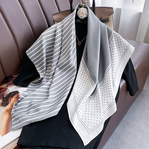 Écharpe haut de gamme pour femme, nouveau style, protection du cou printemps-automne, petite écharpe carrée toutes saisons, style coréen - Product Image 5