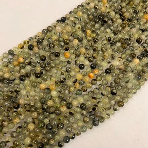 Perles de 8 mm polies, perles rondes vertes naturelles pour la fabrication de bijoux (bracelets, colliers), vente en gros - Product Image 1