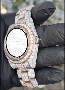 RUDRA JEWELS <b>WATCHES</b> Luxury Stainless Steel Automatic Mechanical Japan Movement12 Sport Elegant Moissanite Square <b>Case</b> <b>Watch</b> - Product Image 4