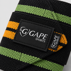 GAPE SPORTS Bandes de soutien pour poignets Noir Jaune Vert Fermeture réglable à boucle auto-agrippante pour la musculation Entraînement de force Unisexe - Product Image 6