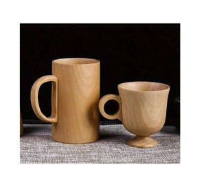 Premium Wooden Mug Handmade Solid Wood Coffee Mug Natural Finish Rustic Style Eco Friendly <b>Drinkware</b> for Kitchen Dining - Product Image 4