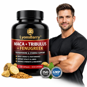 Cápsulas de Maca, Tribulus y Fenogreco – Apoyo para la Testosterona y la Energía – Marca Privada OEM GMP - Product Image 1