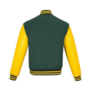 Chaqueta Varsity para Hombre, Mezcla de Algodón y Poliéster, Pre-Destilada, Estilo Béisbol Universitario Retro, Acabado Patinado, Corte Relajado, Estilo Urbano - Product Image 2