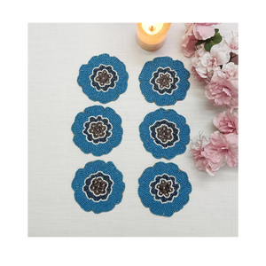 Juego de Posavasos Personalizados con Cuentas Coloridas y Bordado en Punto de Cruz, Hechos a Mano, Decoración para el Hogar, Regalo - Product Image 5