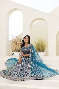 Vêtements ethniques pour femmes à faible MOQ, vente en gros à bas prix, stock disponible, livraison rapide, fabricant OEM, marque privée, Lehenga Choli recyclé - Product Image 4