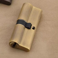 Serrure de meuble en laiton massif haute performance 80 mm, mécanisme de sécurité robuste à double clé pour armoires et rangements de bureau