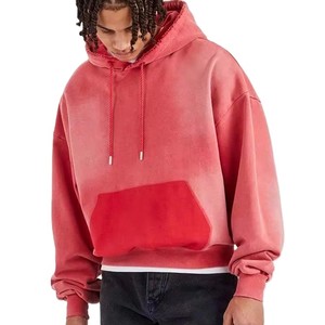 Custom logo Vintage Distressed Heavyweight Oversized Hoodies Fashion 500gsm Custom Washed <b>Sun</b> Fade Vintage Hoodie - Product Image 5