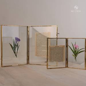 High Quality Double <b>Photo</b> <b>Frame</b> With Stand Rectangular <b>Gold</b> Toned Metal <b>Photo</b> <b>Frame</b> <b>Photo</b> <b>Frame</b> Large Size Family <b>Photo</b> <b>Frame</b> - Product Image 3