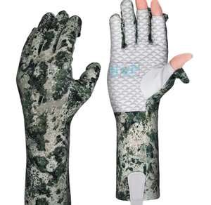 Professional Fishing Gloves for Men and Women Anti Slip Palm Fingerless Design UV Protection Quick Dry Breathable Fabric - Product Image 1