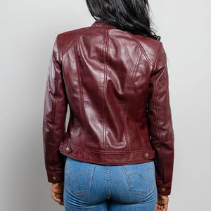 New Cropped Style Oversized Leather Jacket in Solid Color Best Quality Leather Jacket for Women In Wholesale Price - Product Image 2