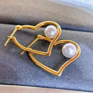 ต่างหูมุกน้ำจืดจูจี้ 7 มม. สไตล์ยอดนิยม ดีไซน์เล็กและทันสมัย - Product Image 4