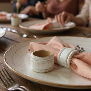 <b>Ceramic</b> Napkin <b>Rings</b> Round Table Decoration Durable Eco Friendly Dishwasher Safe Wedding Party Dinnerware Accessory - Product Image 6