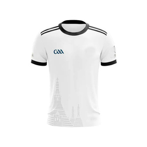 Camiseta Deportiva Personalizada con Estampado Frontal para Hurling Gaélico, 100% Poliéster de Secado Rápido, Cuello en V, Manga Corta, Venta al Por Mayor OEM - Product Image 3